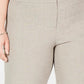 Calça Kasper Plus Melange Slim Feminina Marrom Tamanho 24W