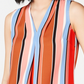 Blusa listrada com pregas invertidas Bar III feminina, tamanho natural, pequena