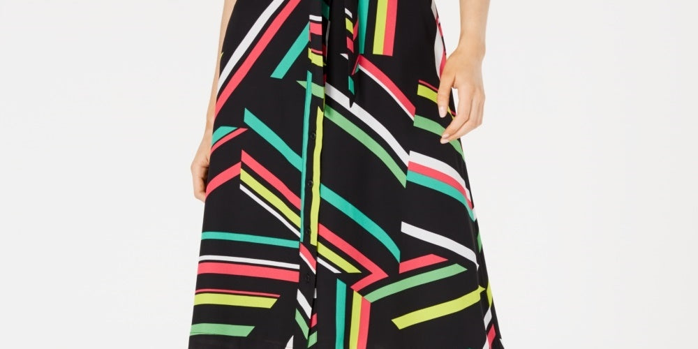 Saia estampada feminina Bar III preta tamanho 2