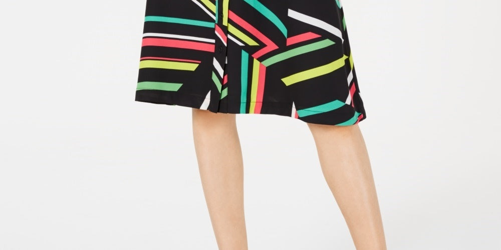 Saia estampada feminina Bar III preta tamanho 2