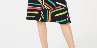 Saia estampada feminina Bar III preta tamanho 2