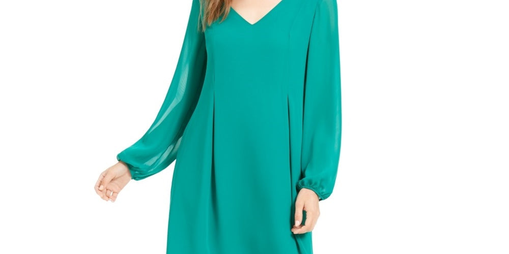 Vestido feminino com amarração nas costas, verde, tamanho médio, da INC International Concepts