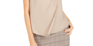 Regata plissada com decote falso feminina Bar III, tamanho X-S