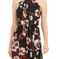 Vestido longo feminino com estampa floral e alças finas da INC International Concepts, preto, tamanho 18