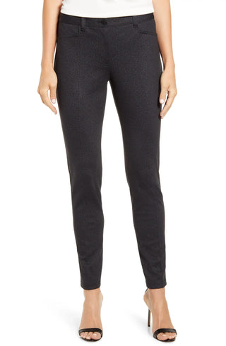 Leggings femininas Anne Klein com zíper, cinza, tamanho 16