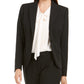 Blazer feminino Anne Klein com lapela e listras pretas, tamanho 8