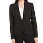 Blazer feminino Anne Klein com lapela e listras pretas, tamanho 8
