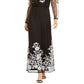 Vestido longo feminino bordado ombro a ombro da INC International Concepts, preto, tamanho 2