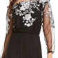 Vestido longo feminino bordado ombro a ombro da INC International Concepts, preto, tamanho 8