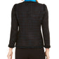 Jaqueta de tweed feminina Anne Klein, preta, tamanho 4