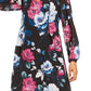 Vestido feminino com decote em V e mangas curtas, preto, tamanho médio, da INC International Concepts
