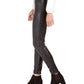 Calça skinny feminina Bar III em couro sintético, preta, tamanho XX P