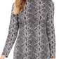 Vestido midi com bainha e estampa de cobra da INC International Concepts para mulheres, cinza, tamanho 12