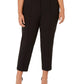 Calça reta feminina Kasper preta tamanho 20W