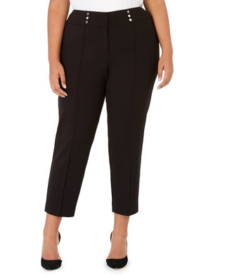 Kasper Women's Straight Leg Pants Black Size 20W