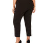 Calça reta feminina Kasper preta tamanho 20W