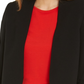 Blazer feminino Bar III com manga franzida, preto, tamanho grande
