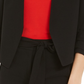 Blazer feminino Bar III com manga franzida, preto, tamanho grande