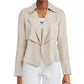 Jaqueta trench coat feminina Bar III com frente aberta, bege, tamanho XX-S