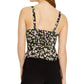 Blusa Peplum com Estampa Floral Bar III Feminina, Preta, Tamanho Pequeno