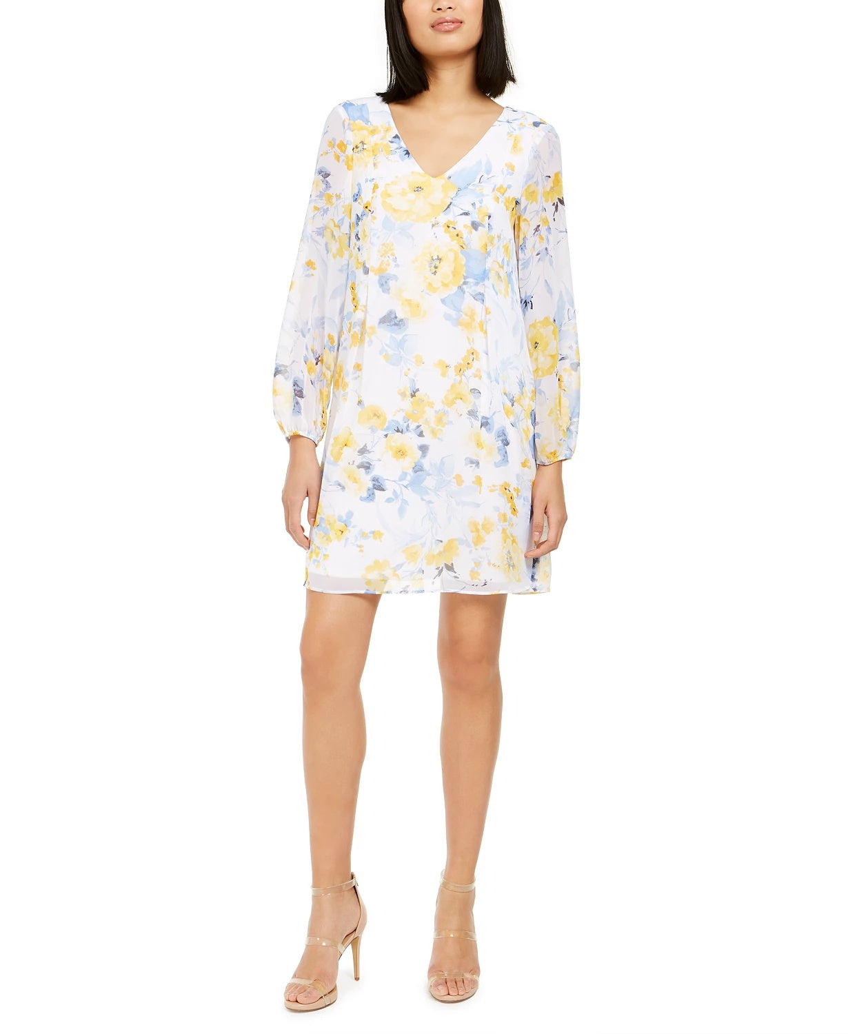 Vestido feminino com decote em V e costas abertas da INC International Concepts, tamanho X-G