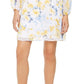 Vestido feminino com decote em V e mangas curtas INC International Concepts, branco, tamanho pequeno