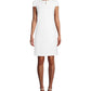 Vestido justo de crepe feminino Anne Klein, branco, tamanho 16