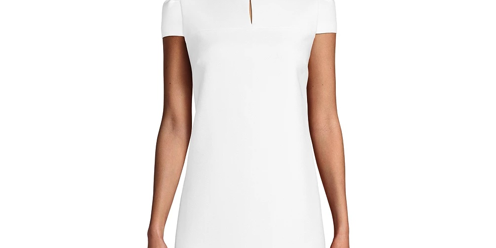 Vestido justo de crepe feminino Anne Klein, branco, tamanho 16