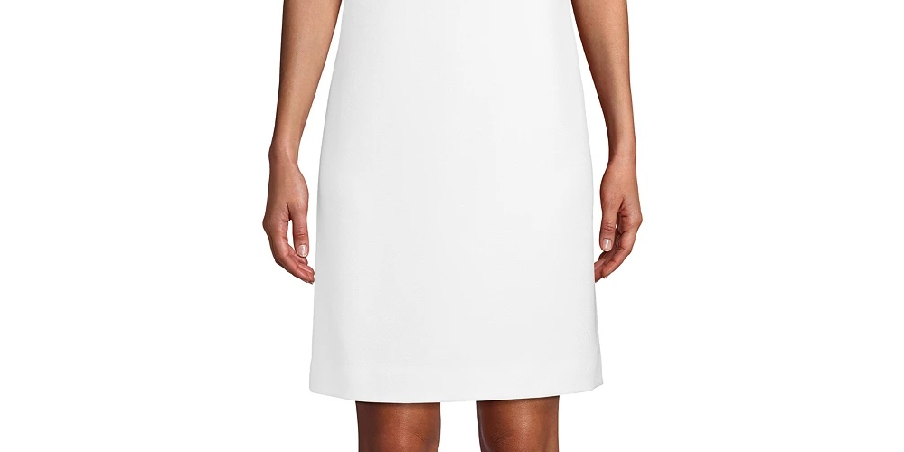 Vestido justo de crepe feminino Anne Klein, branco, tamanho 16