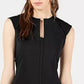 Vestido justo feminino Bar III com decote aberto, preto, tamanho extragrande