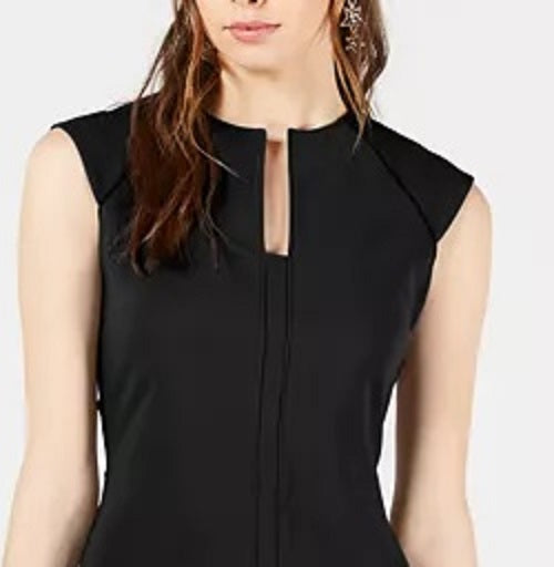 Vestido justo feminino Bar III com decote aberto, preto, tamanho extragrande