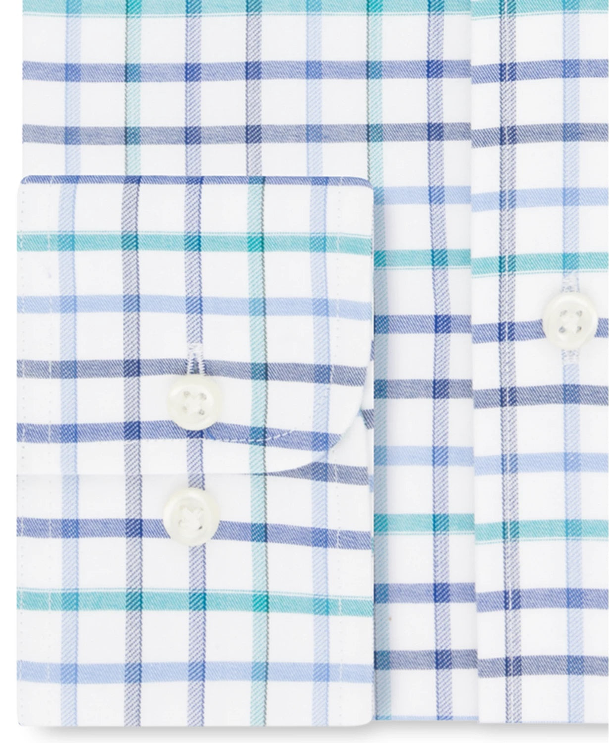 Camisa social masculina Eagle azul com janela xadrez e gola clássica, elástica, tamanho 17,1/2 x 34-35