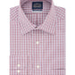 Camisa social xadrez Eagle Masculina Classic Regular Fit, sem passar a ferro, gola elástica, vermelha, tamanho 18,5 x 34 x 35