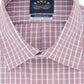 Camisa social xadrez Eagle Masculina Classic Regular Fit, sem passar a ferro, gola elástica, vermelha, tamanho 18,5 x 34 x 35