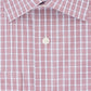 Camisa social xadrez Eagle Masculina Classic Regular Fit, sem passar a ferro, gola elástica, vermelha, tamanho 18,5 x 34 x 35