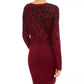 Vestido suéter com estampa de chita BCX Juniors, tamanho grande, vermelho