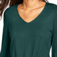 Blusa feminina Thalia Sodi com amarração frontal, verde, tamanho X-S