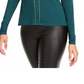 Thalia Sodi Top Feminino com Acabamento em Corrente Verde Tamanho Grande