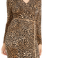 Vestido tubinho estampado Thalia Sodi feminino com sobrepeliz e animal grande dourado tamanho grande