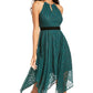 Vestido de renda com decote em corrente feminino Thalia Sodi, verde, tamanho extragrande