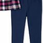Conjunto de túnica e legging xadrez infantil Headquarters para meninas, tamanhos variados, 18 meses