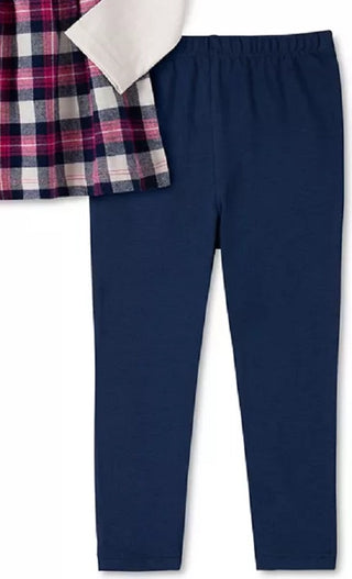 Conjunto de túnica e legging xadrez infantil Headquarters para meninas, tamanhos variados, 18 meses