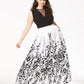 Vestido longo estampado plus size da Morgan &amp; Company para mulheres, preto, tamanho 24W