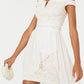 Vestido assimétrico ombro a ombro Morgan &amp; Company Junior, branco, tamanho 13