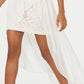 Vestido assimétrico ombro a ombro Morgan &amp; Company Junior, branco, tamanho 13