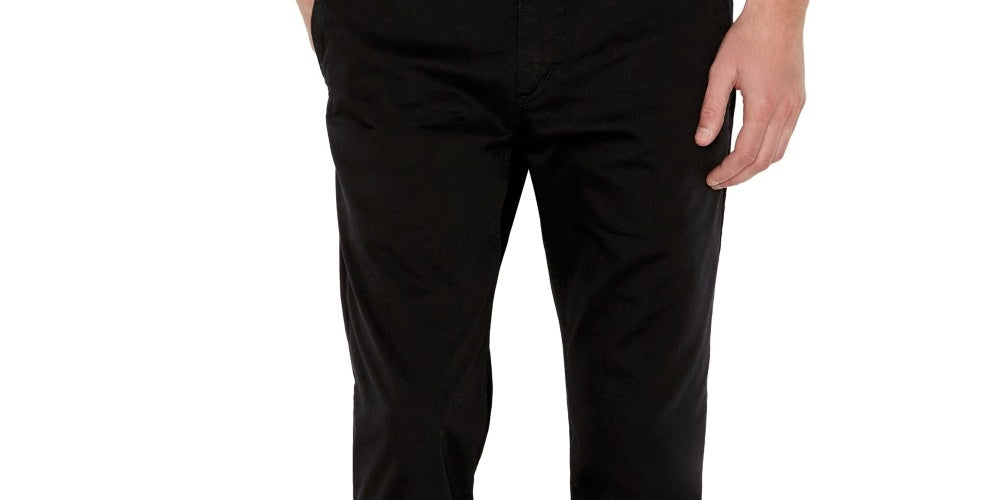 Calças híbridas Levi's Slim Fit Masculinas Pretas Tamanho 38X32