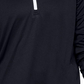 Camiseta de manga comprida Tech ½ Zip para meninas da Under Armour, preta, tamanho X-G