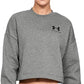Under Armour Rival Fleece Graphic Cropped Crewneck Feminino - Cinza Escuro - Tamanho G