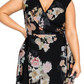 Vestido longo envelope City Chic feminino, moderno, plus size, preto, tamanho pequeno e baixo