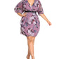 Vestido feminino City Chic com estampa floral em jacarandá, roxo, tamanho M/18